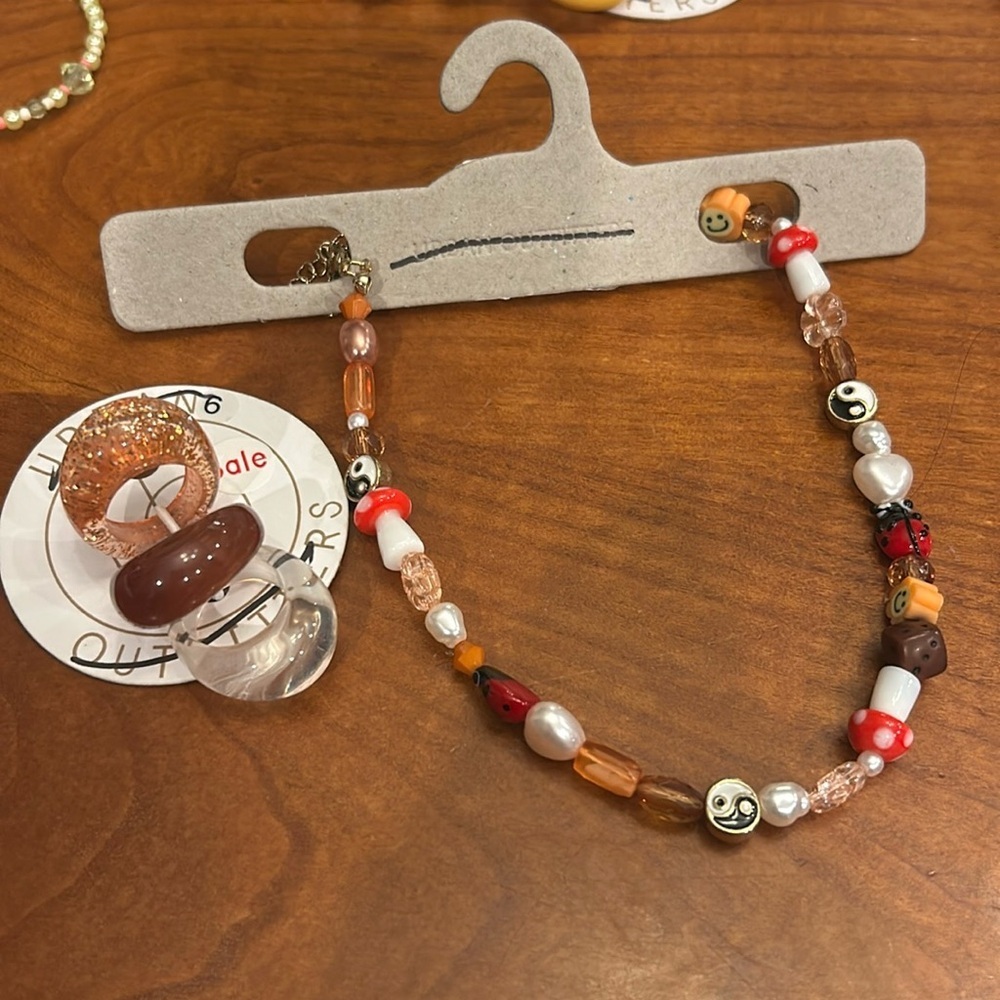 Urban outfitters choker and ring set NEW